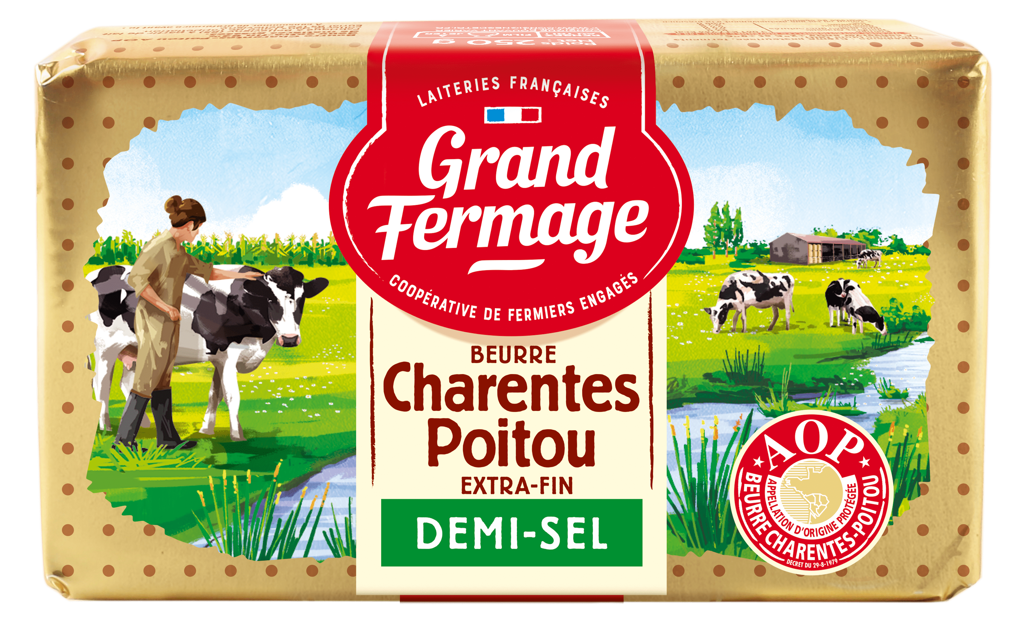 Beurre Demi Sel Charentes Poitou Aop Grand Fermage Grand Fermage 