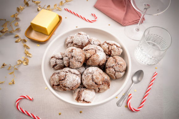 Crinkles au chocolat et écorces d’oranges confites