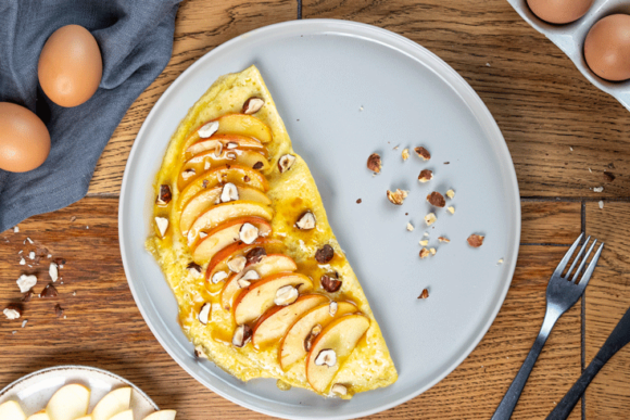 Omelette sucrée aux pommes